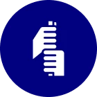 Two hands grasping symbol