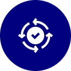 Circular arrows with checkmark icon